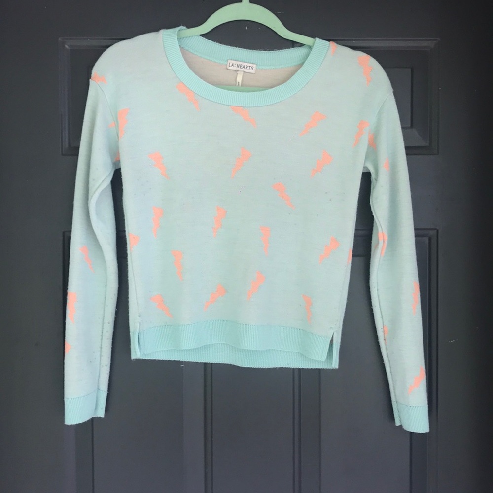 Lightning Bolt Cropped Sweater